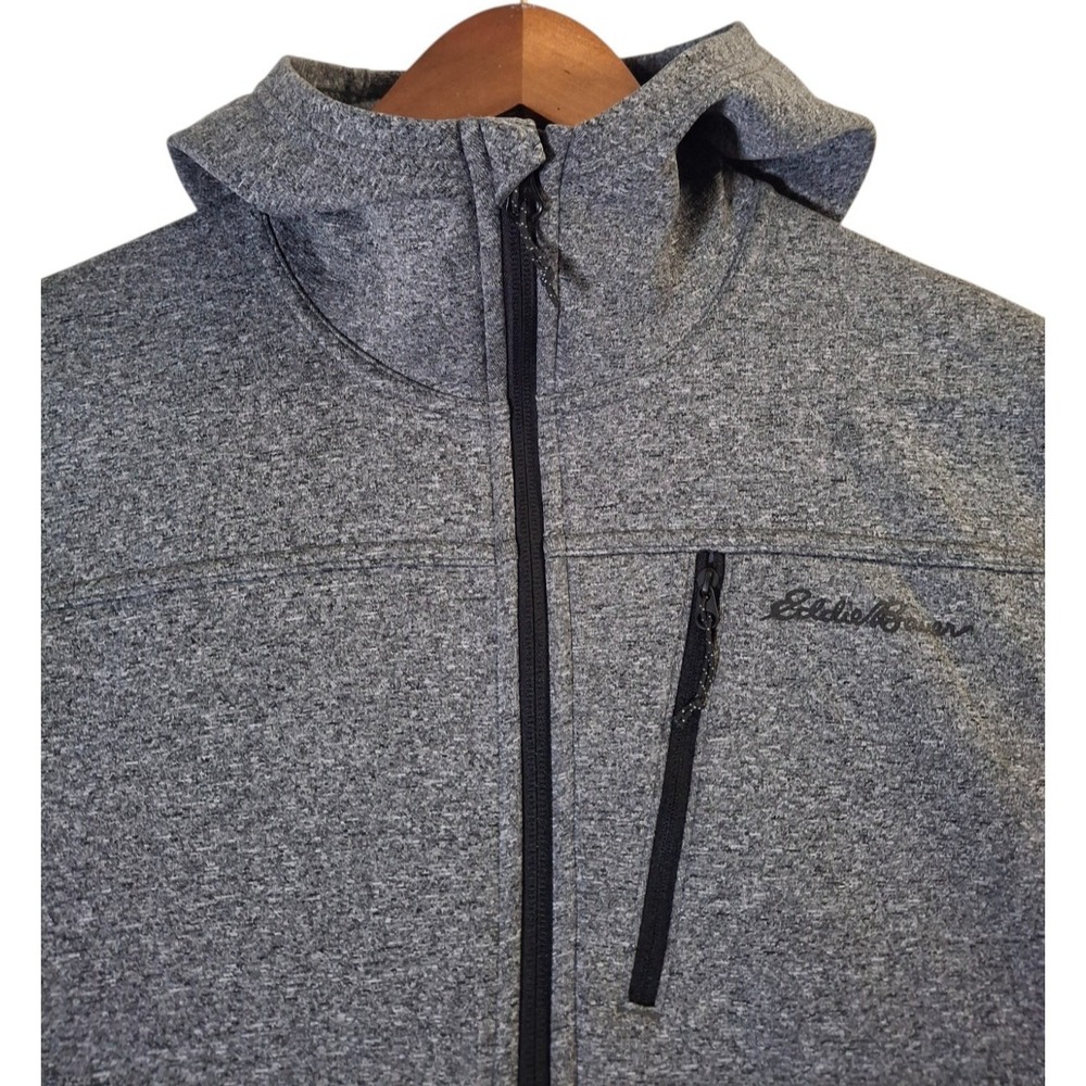 Eddie Bauer First Ascent Vest Men's M Gray Hooded Full Zip Pocket Performance - Picture 3 of 6
